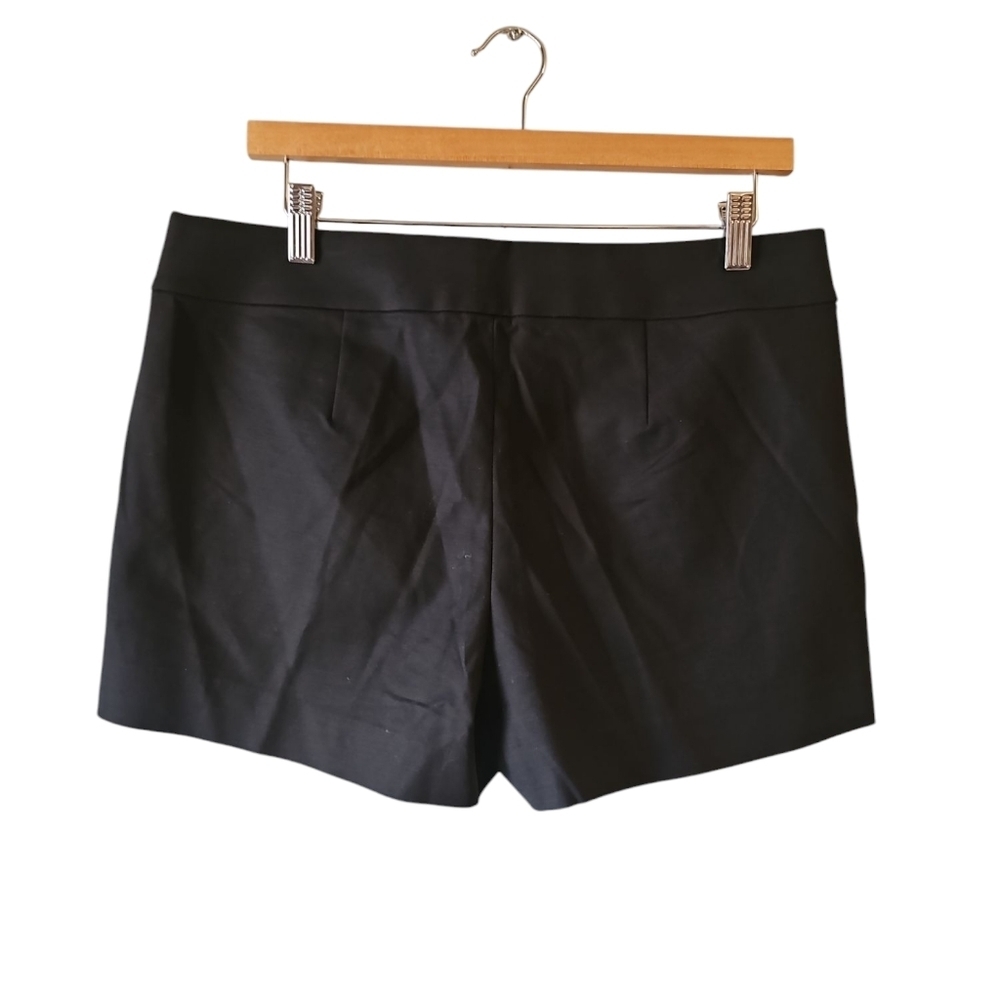 Loft Side Zip Black Sailor Button-Detail Shorts Sz 6 WS12 - Picture 3 of 7